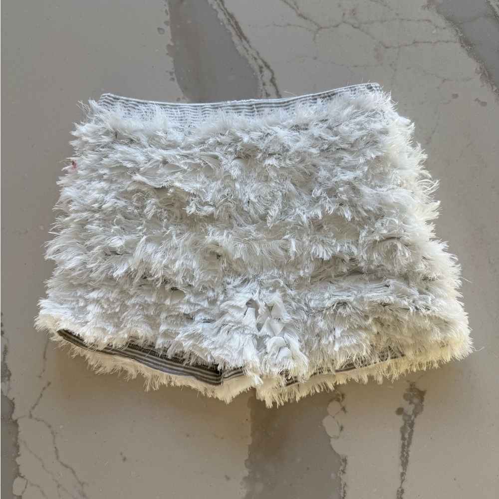 Fluffy White Kids' Shorts